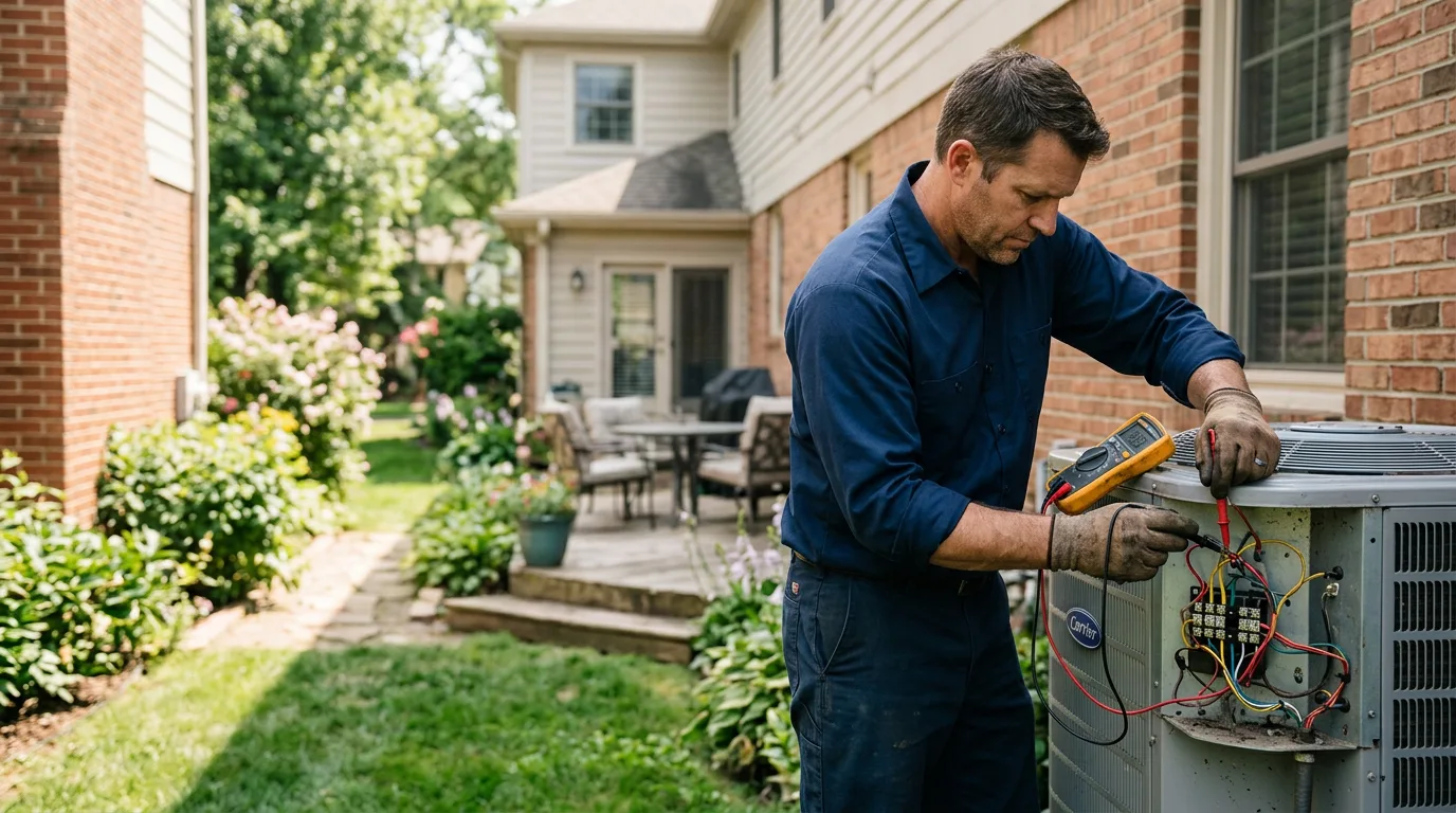 HVAC technician working near Shidler, OK